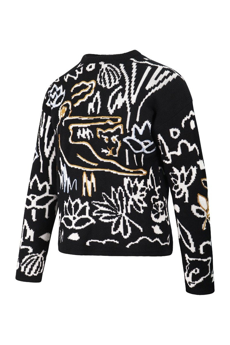 Sketch Sweater Men Fashion Kenzo Paris Wool-Blend Long Sleeve Stylish Designed