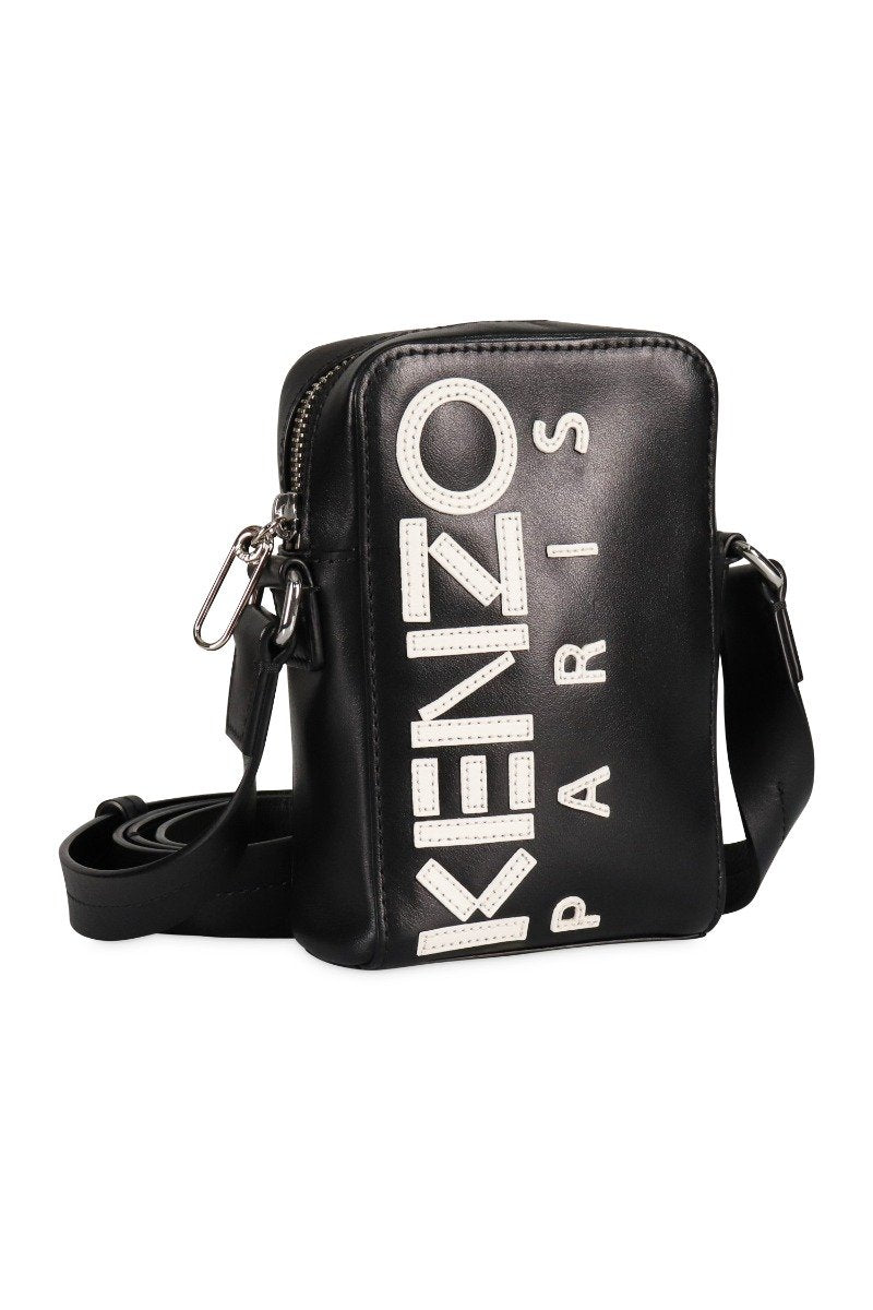 Kenzo Paris Cross Body Bag Fashion Calf-Leather Trendy Hipster Casual Streetwear Accessories