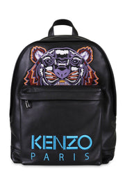 Tiger Leather Backpack Kenzo Paris Travel Fashion Bag 