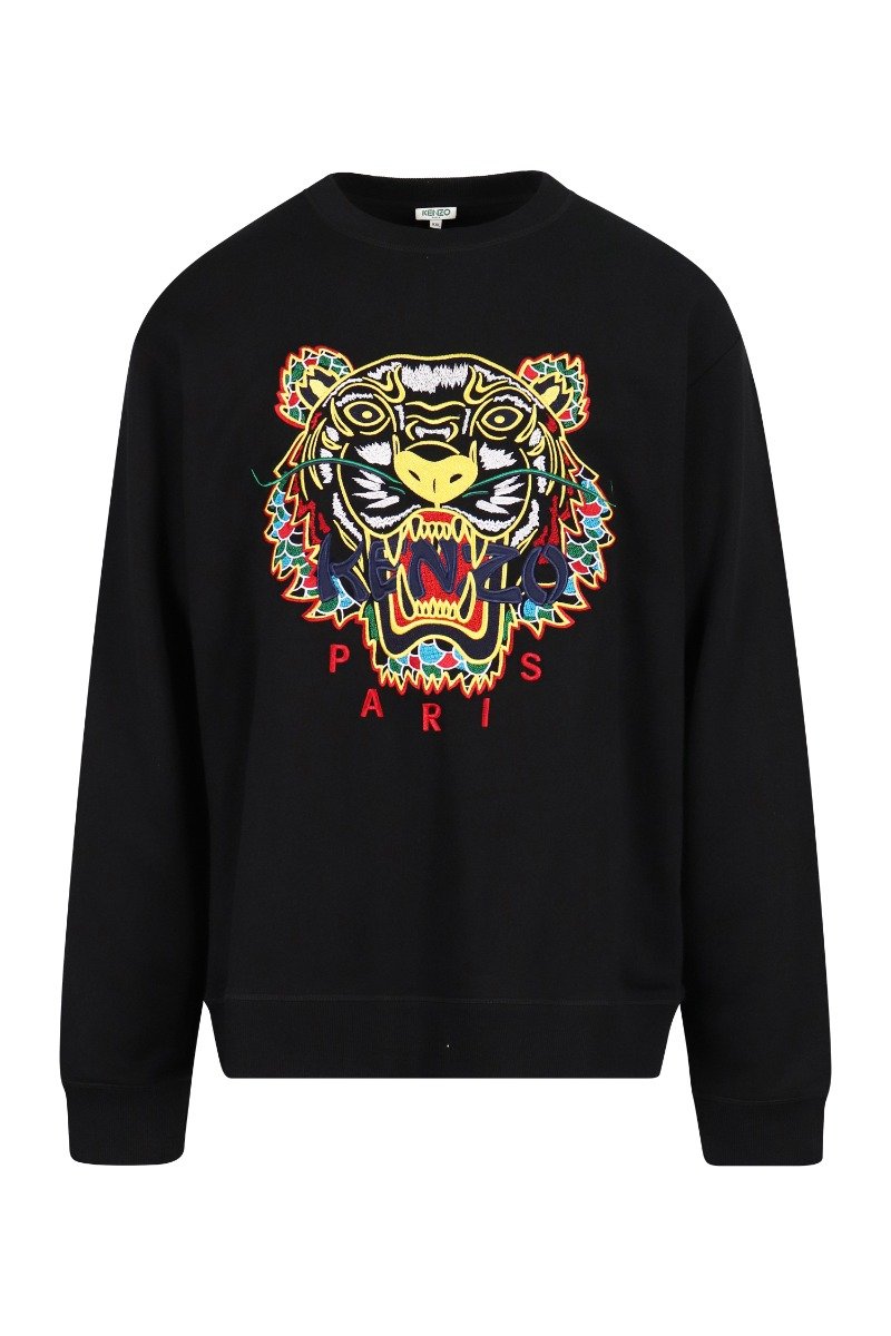 Dragon Tiger Sweatshirt Cotton Crew Neck Kenzo Paris Unisex Men Women