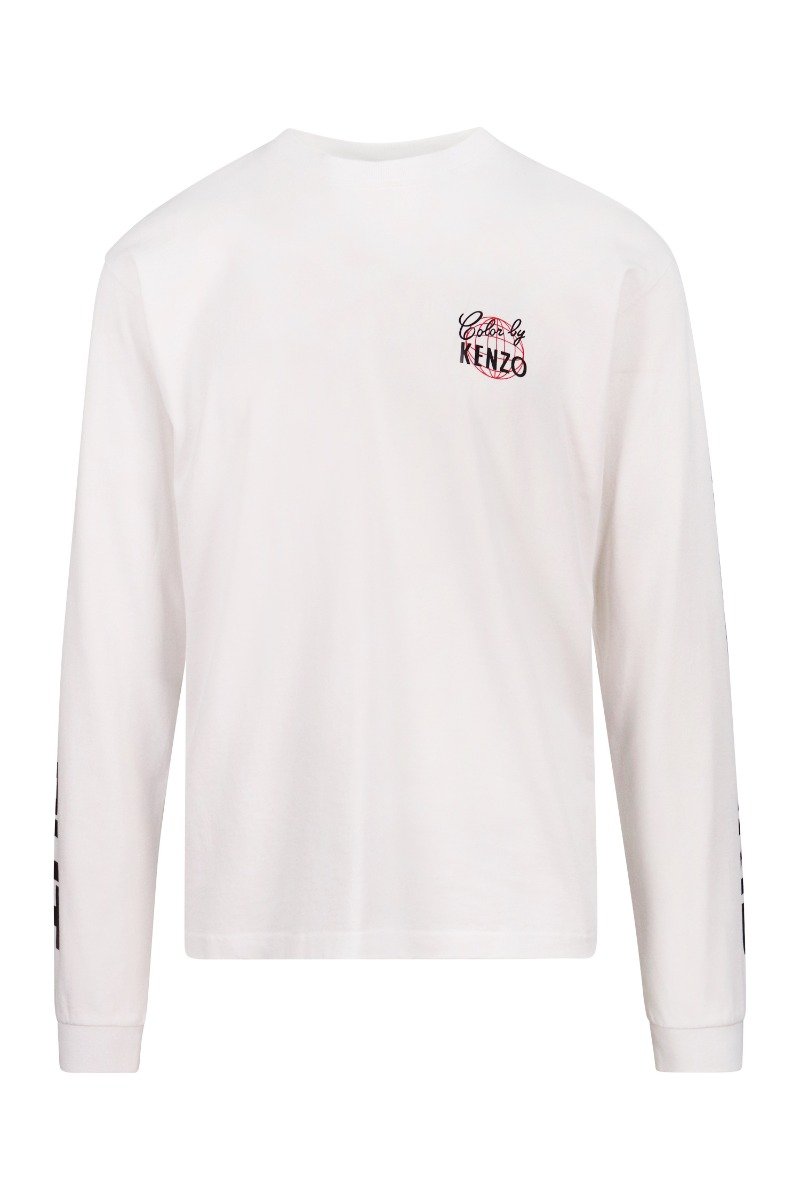 Color By Kenzo T-Shirt Kenzo Paris Long Sleeves Logo Casual Basic Fashion