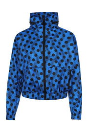 Wavy Dots Jacket Kenzo Paris Polyester Raised Collar Zip Trendy Hipster