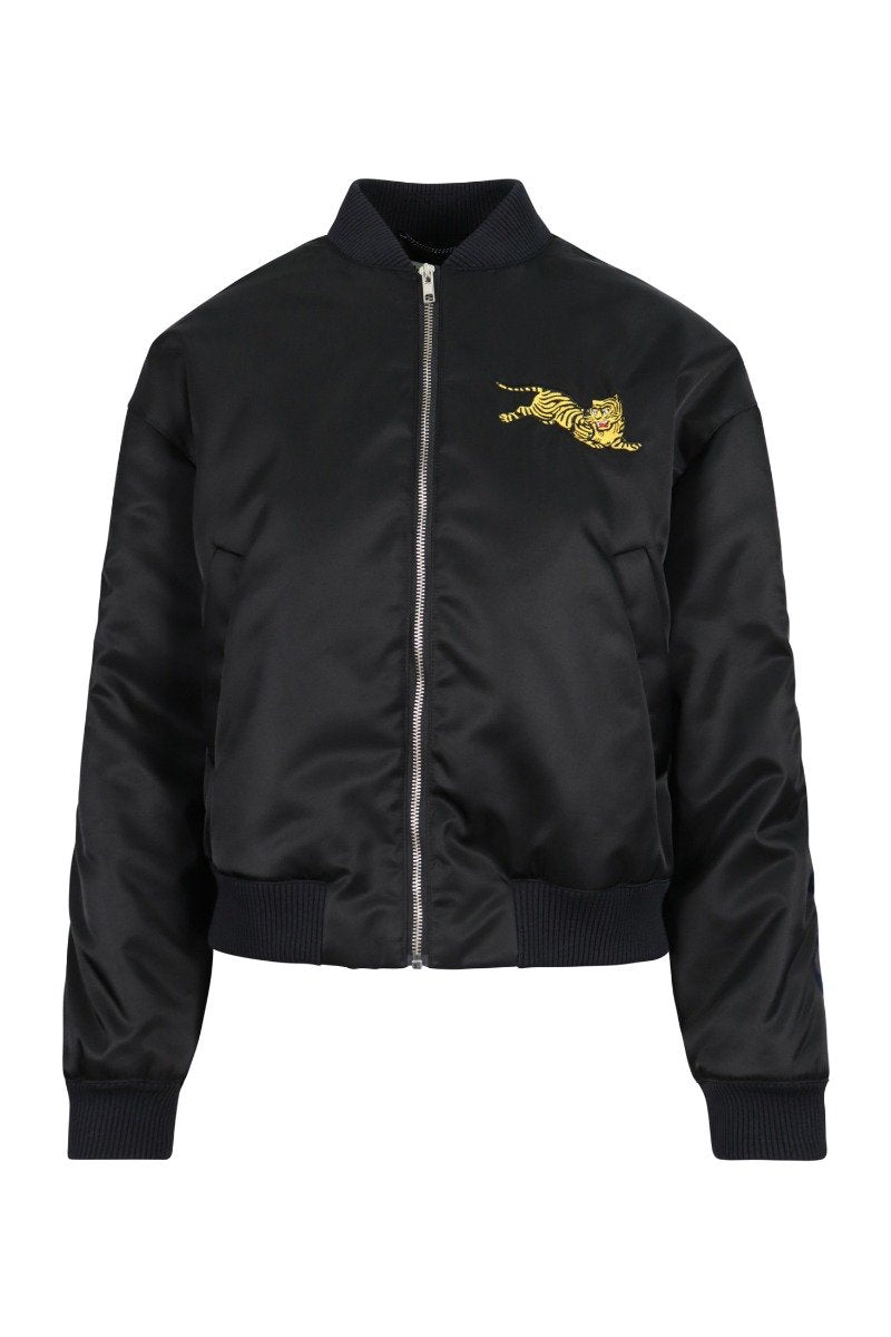 Jumping Tiger Jacket Kenzo Embroidered Front Zipped