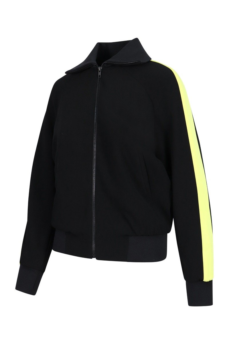 Bamboo Tiger Crepe Jacket Black Embroidery Fashion Black Chic Stylish