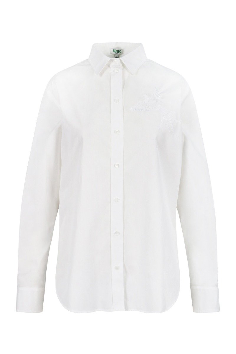 Phoenix Shirt Women Fashion Kenzo Paris Cotton Long-Sleeve Formal Top