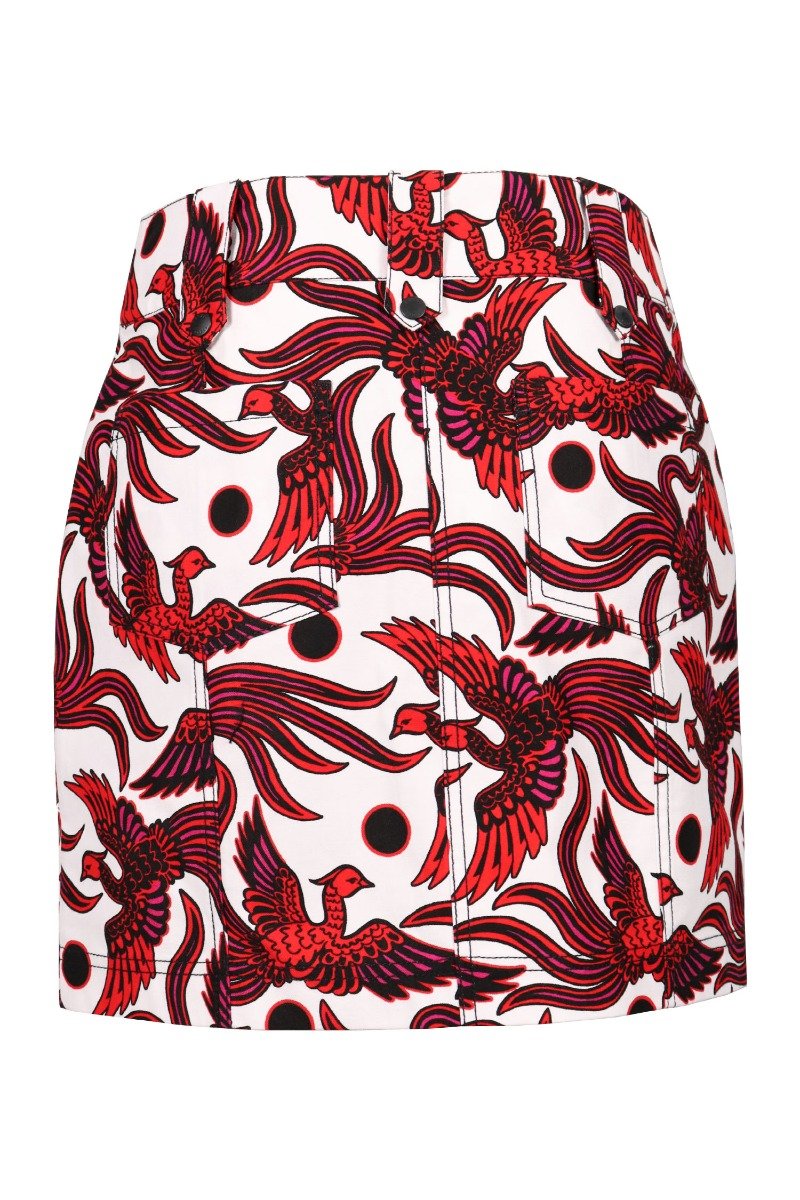 Flying Phoenix Skirt Kenzo Paris Women Skirt Fashion Cotton Chic Style