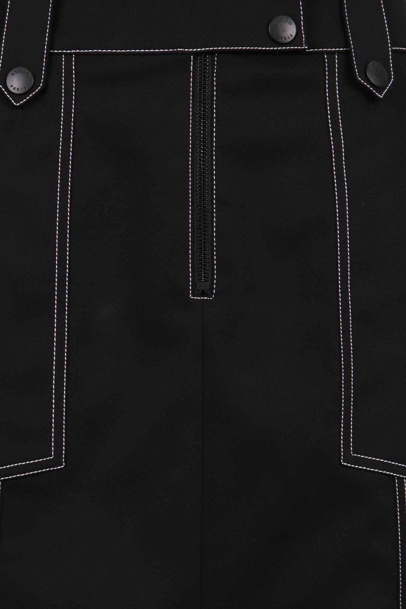 Structured Mini Skirt Women Fashion Kenzo Paris Cotton Design Chic