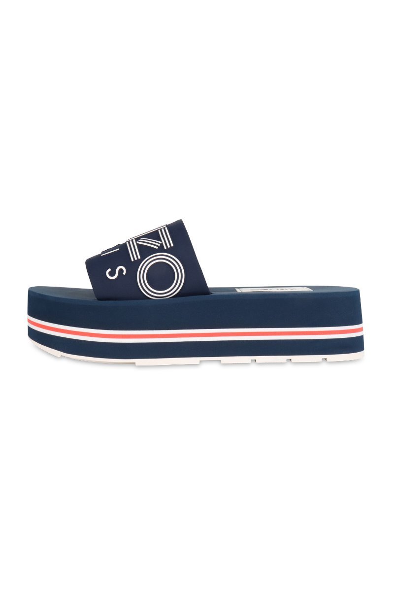 Kenzo Paris Platform Sandal Women Fashion Neoprene Slip Casual Thick-Heel