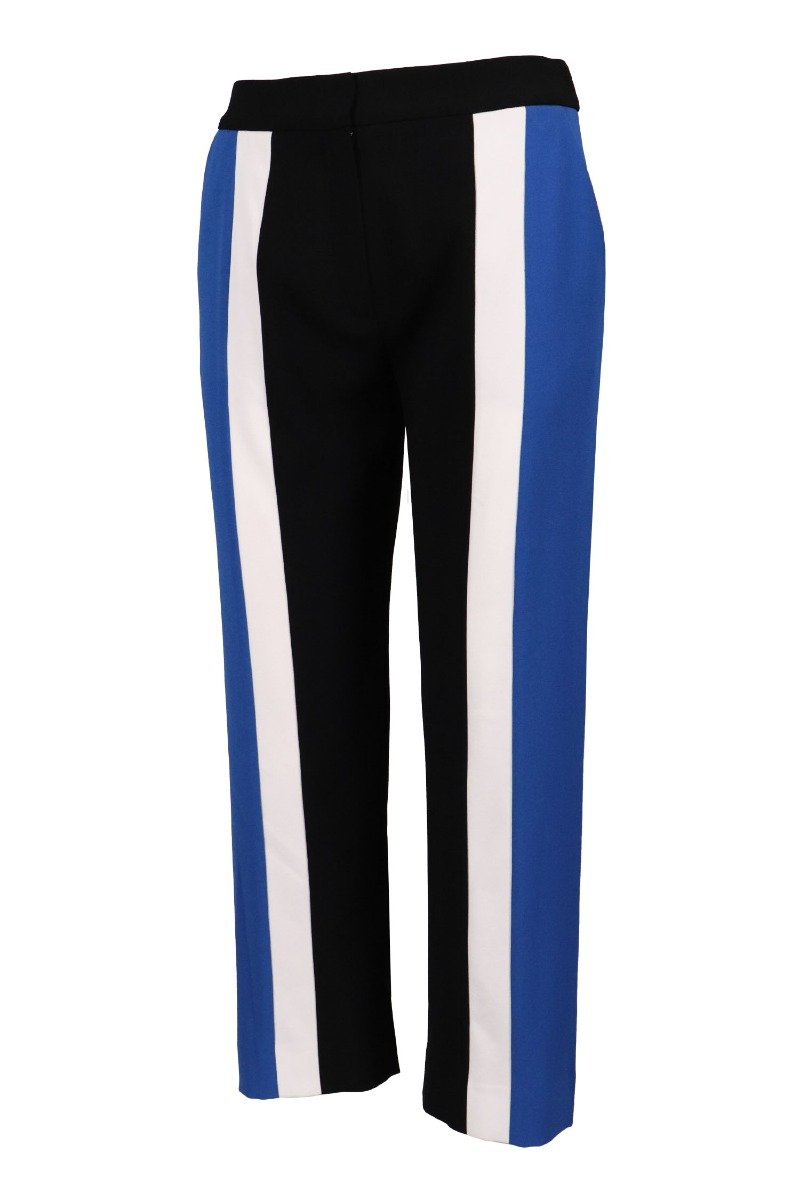 Colourblock Crepe Trousers Bottoms Fashion Casual Basic