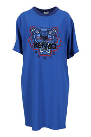Tiger Crepe Dress Women Fashion Kenzo Paris Triacetate Blend Casual Onepiece