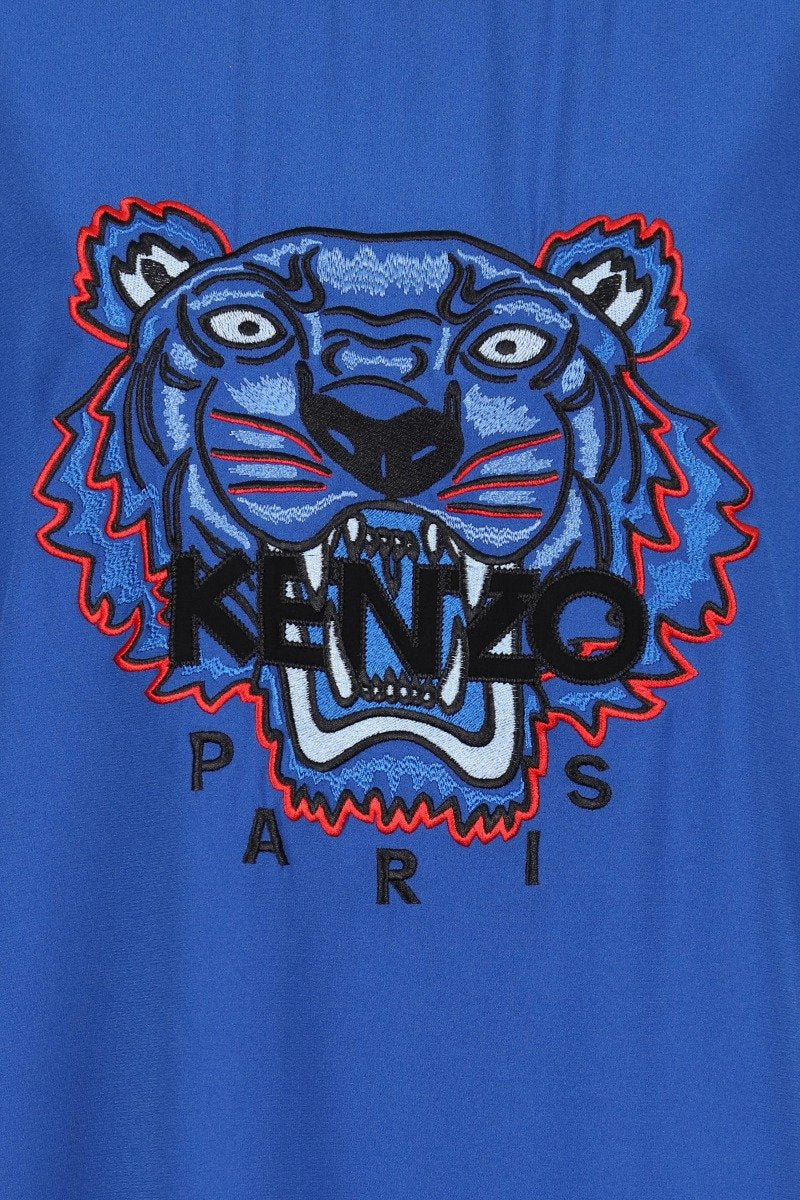 Tiger Crepe Dress Women Fashion Kenzo Paris Triacetate Blend Casual Onepiece