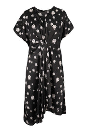 Roses Dress Women Fashion Kenzo Paris Polyester Ruffle Sleeveless Onepiece