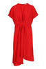 Loose Fit Midi Dress Women Fashion Kenzo Paris Polyester Short-Sleeve Designer Casual