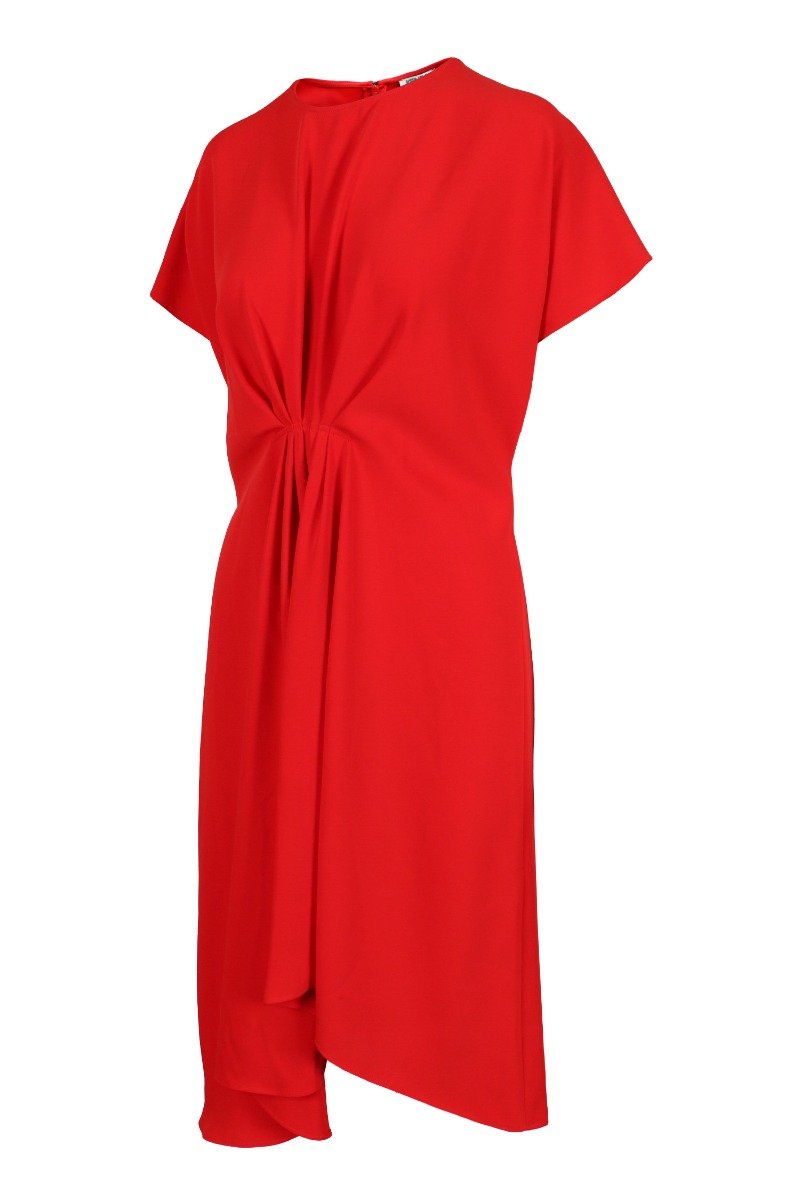 Loose Fit Midi Dress Women Fashion Kenzo Paris Polyester Short-Sleeve Designer Casual