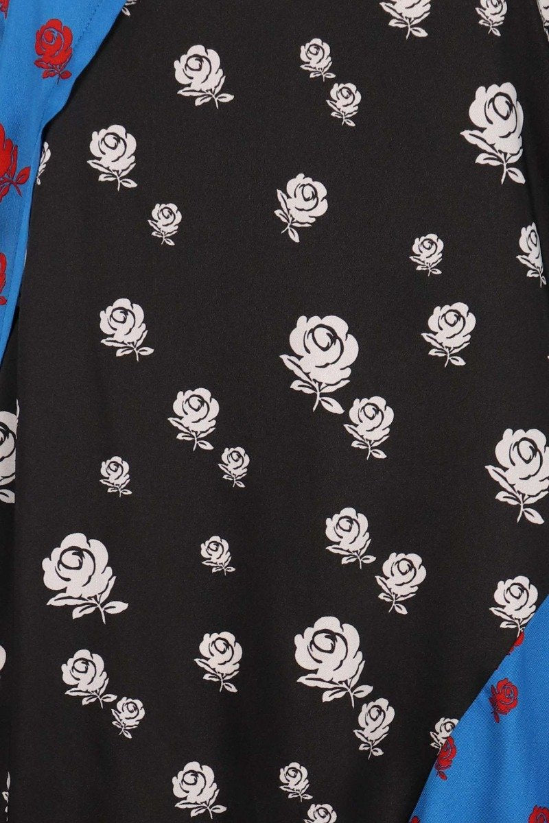 Roses Ruffled Dress Women Fashion Kenzo Paris Polyester Sleeveless Designed Stylish Summer