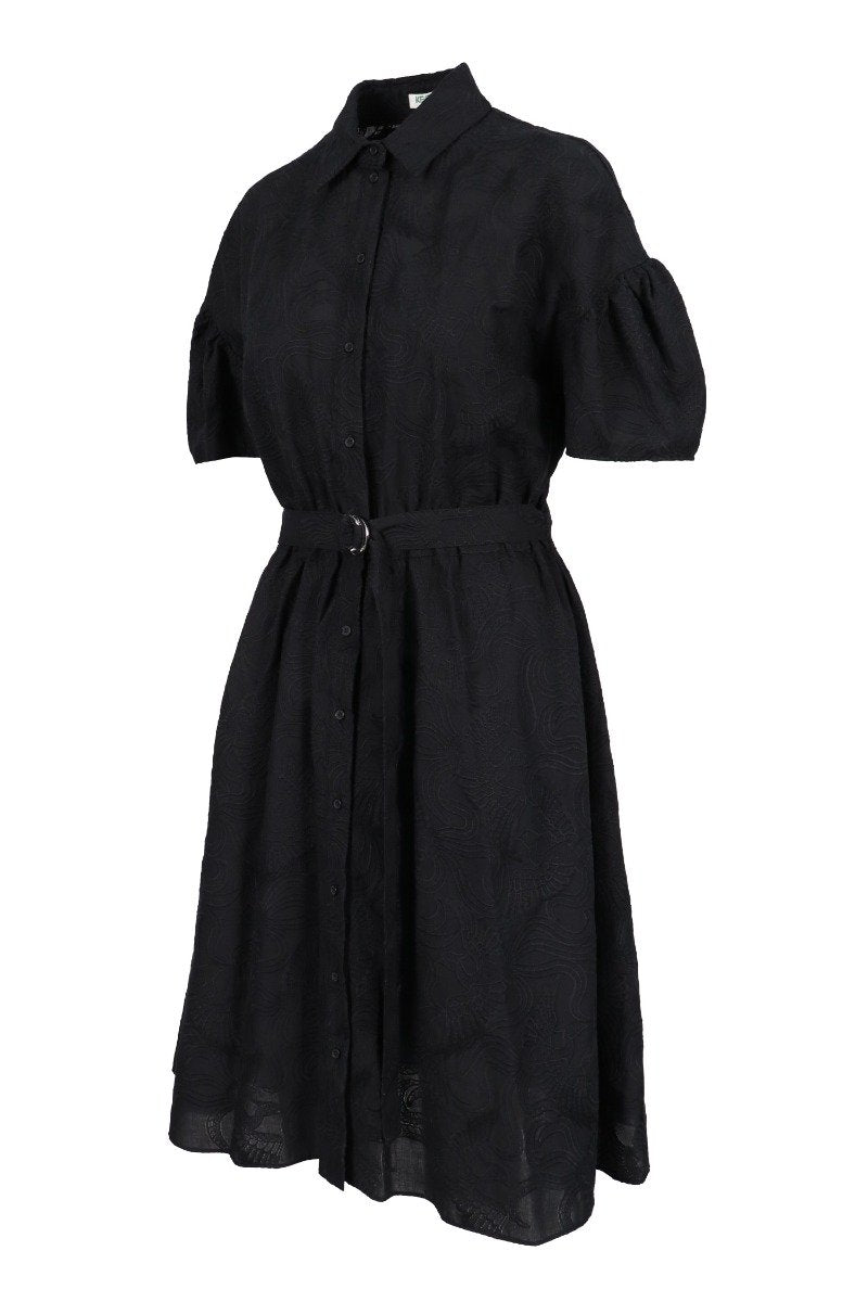 Flying Phoenix Dress Elegant Kenzo Paris Dress Women Fashion Designer Midi Dress
