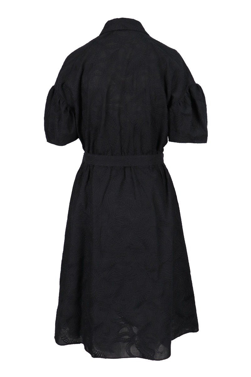 Flying Phoenix Dress Elegant Kenzo Paris Dress Women Fashion Designer Midi Dress