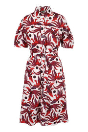 Flying Phoenix Shirt Dress Kenzo Paris Women Fashion Dress Designer Chic Elegant 