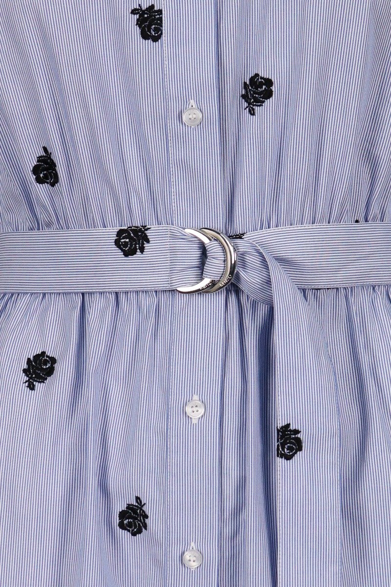 Roses Shirt Dress Women Fashion Kenzo Paris Cotton Pattern Onepiece Design