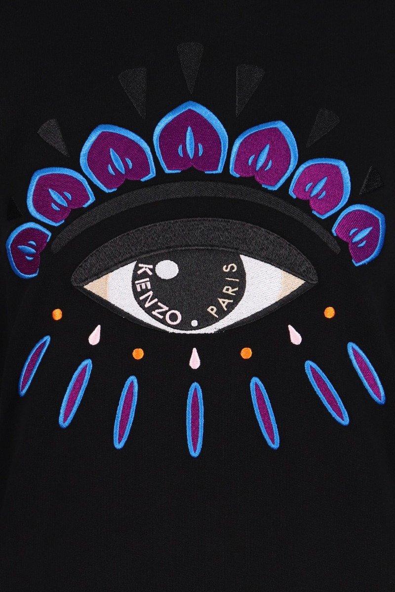 Eye Sweatshirt Dress Cotton Long Sleeves Kenzo Paris Fashion Sweater Basic Casual