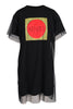 Square Logo T-Shirt Dress Women Fashion Kenzo Paris Cotton Short Sleeve Tulle Modern Stylish