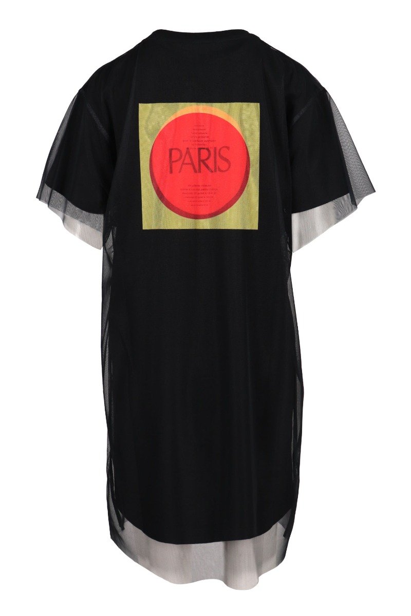 Square Logo T-Shirt Dress Women Fashion Kenzo Paris Cotton Short Sleeve Tulle Modern Stylish