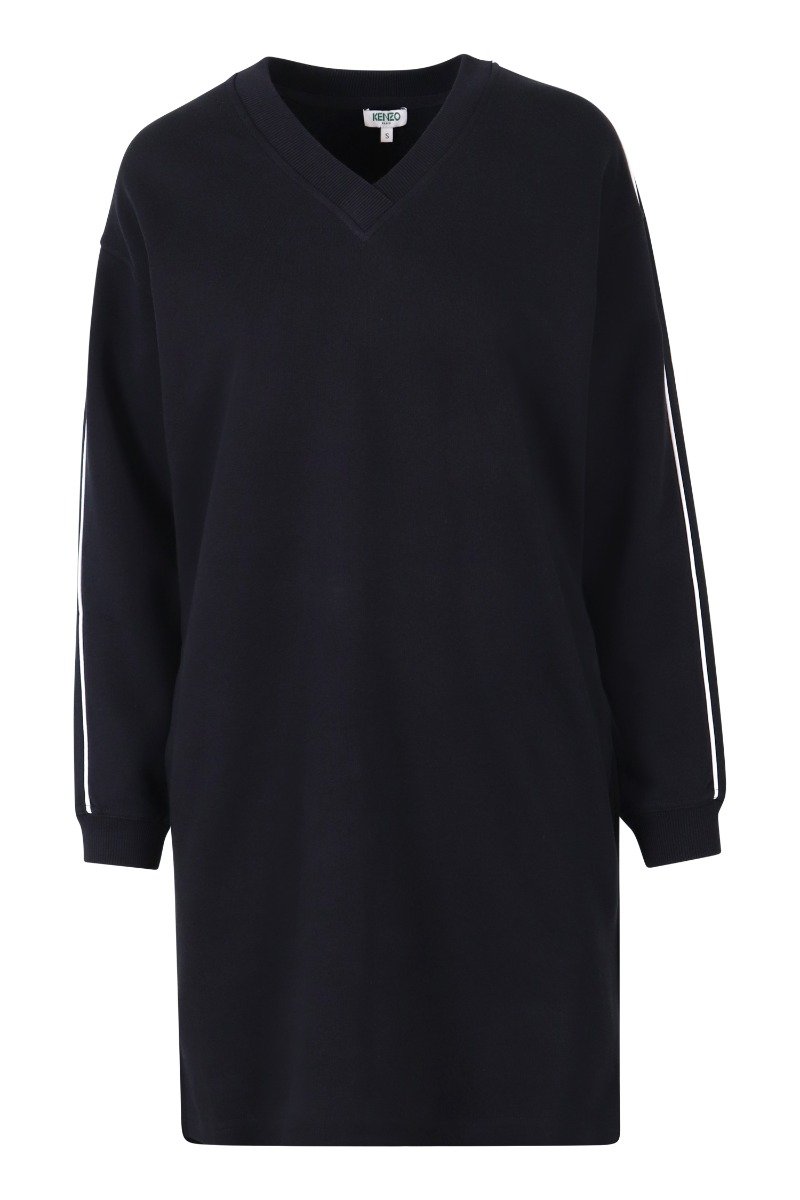 Kenzo Paris Sweatshirt Dress Women Fashion Cotton Long-Sleeve Casual Onepiece