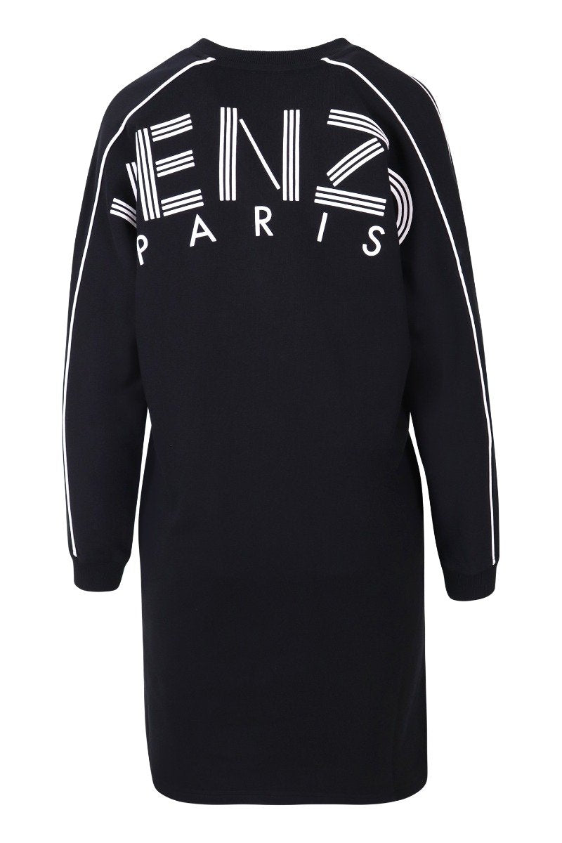 Kenzo Paris Sweatshirt Dress Women Fashion Cotton Long-Sleeve Casual Onepiece
