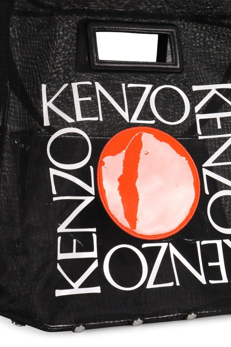 Square Logo Tote Bag Women Fashion Kenzo Paris Polyester Style Handbag