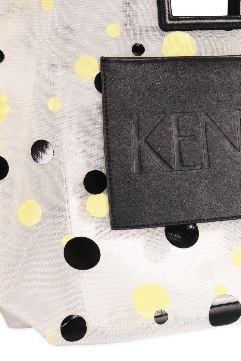 Polka Dots Tote Bag Women Fashion Kenzo Paris Polyester Semi-Transparent Trendy Stylish Accessories