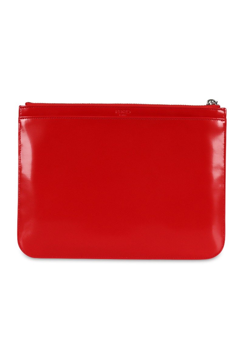 A4 Tiger Clutch Red Kenzo Paris Fashion Designer Brand Women Embossed Party Casual Chic