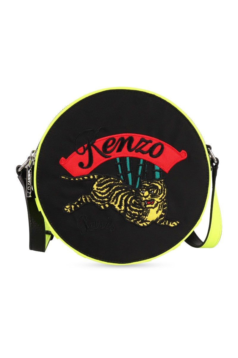 Jumping Tiger Shoulder Bag Kenzo Leather Fashion Zip Fastening Bag