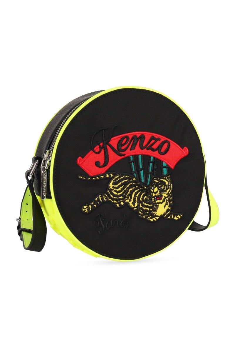 Jumping Tiger Shoulder Bag Kenzo Leather Fashion Zip Fastening Bag