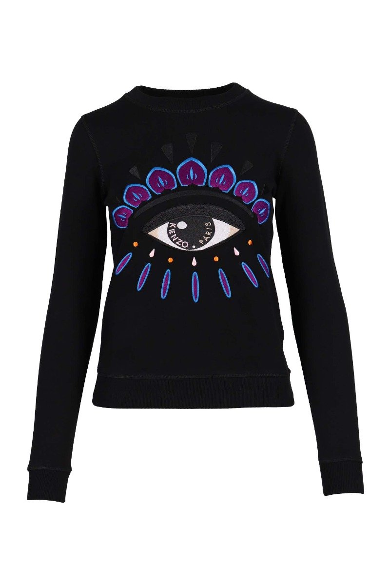 Eye Sweatshirt Cotton Long Sleeves Kenzo Paris Fashion Sweater Basic Casual