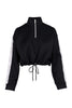Kenzo Logo Cropped Sweatshirt Women Fashion Cotton-Blend Long-Sleeve Hipster Streetwear Dropped-Shoulder Stylish