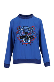 Tiger Crepe Top Women Fashion Kenzo Paris Triacetate Blend Long Sleeve Casual