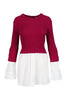 Double Layer Knit Top Women Formal Casual Fashion