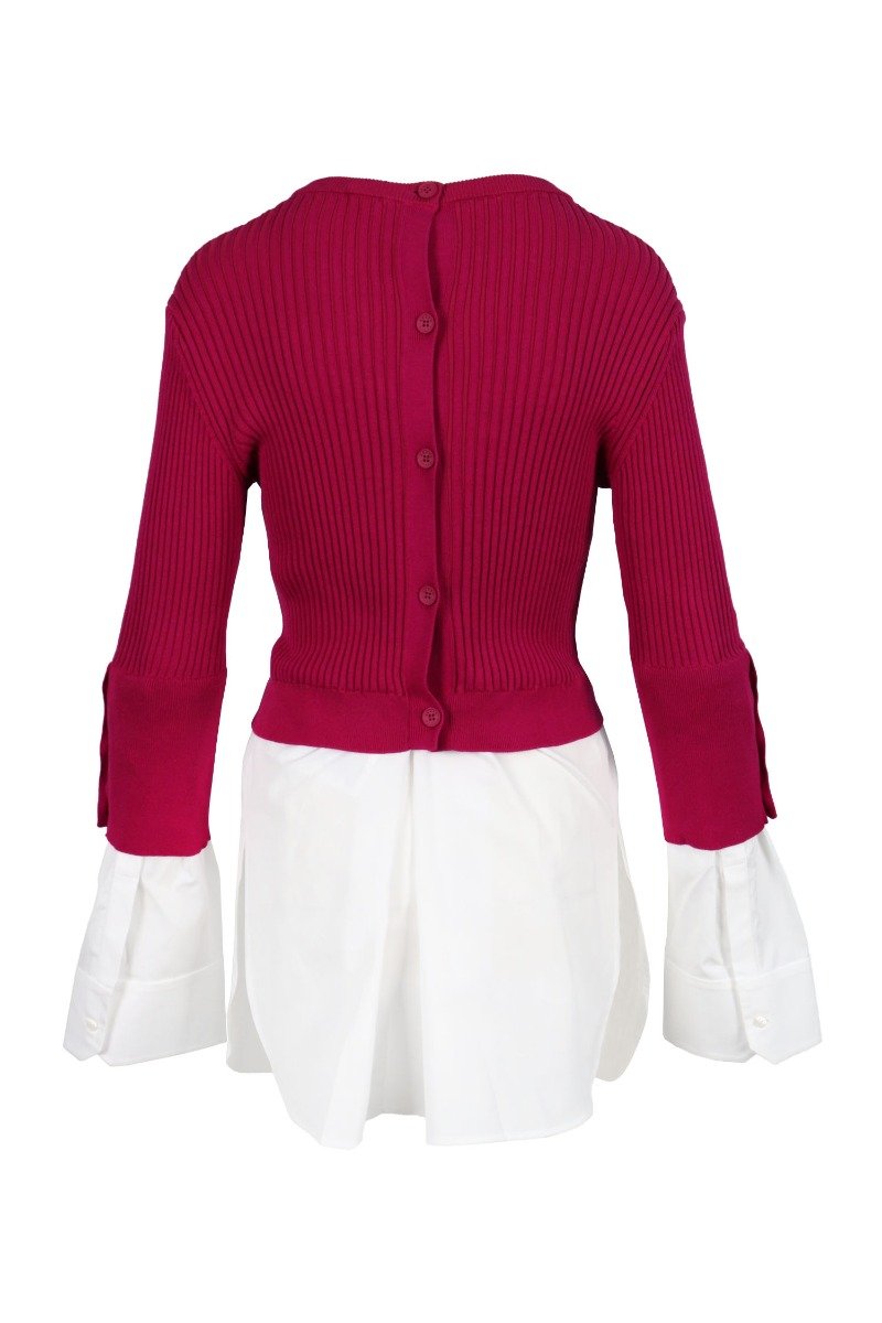Double Layer Knit Top Women Formal Casual Fashion