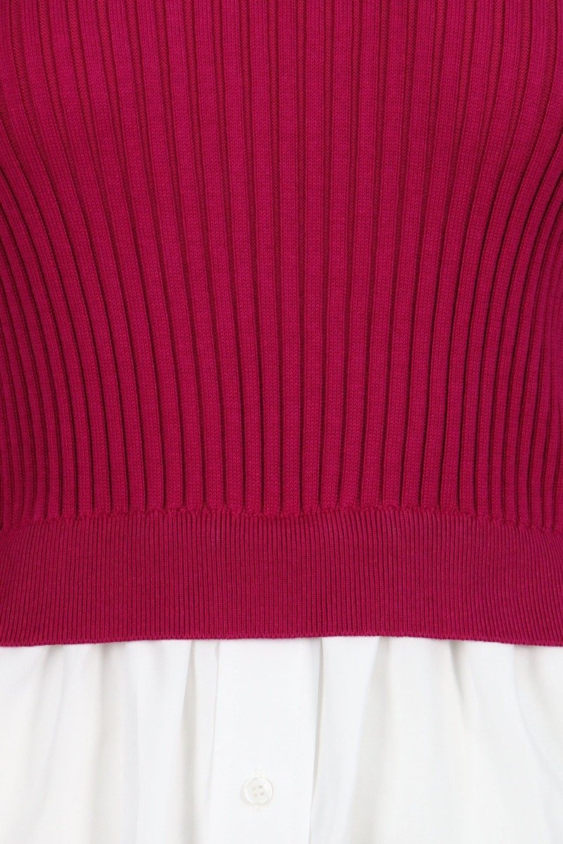 Double Layer Knit Top Women Formal Casual Fashion