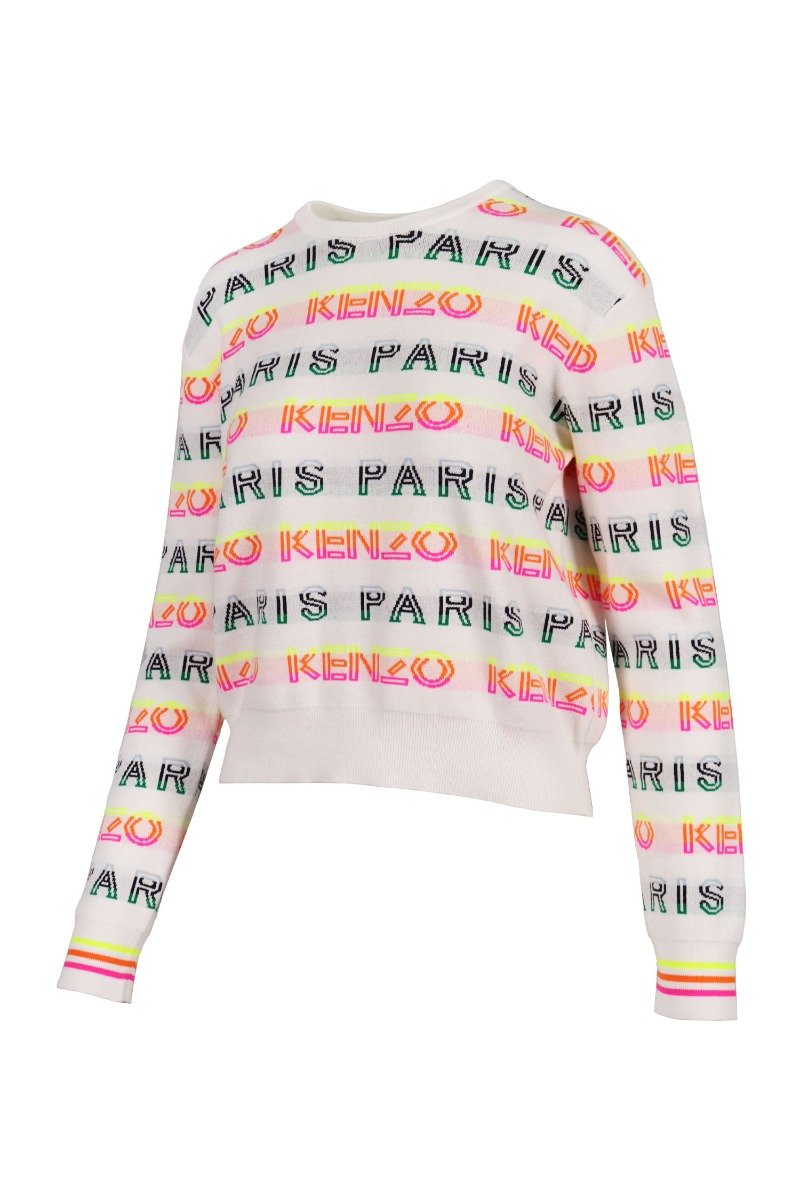 Kenzo Paris Sweater Women Fashion Long-Sleeve Cotton-Blend Casual Trendy 