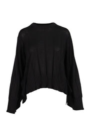 Ruffled Knit Top Women Fashion Kenzo Paris Silk-Blend Designed Modern