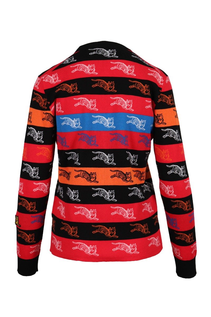 Jumping Tiger Sweater Kenzo Cotton Blend Sweater Embroidery 
