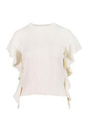 Ruffled Top Women Fashion Kenzo Paris Cotton-blend Sleeveless Mature Designed
