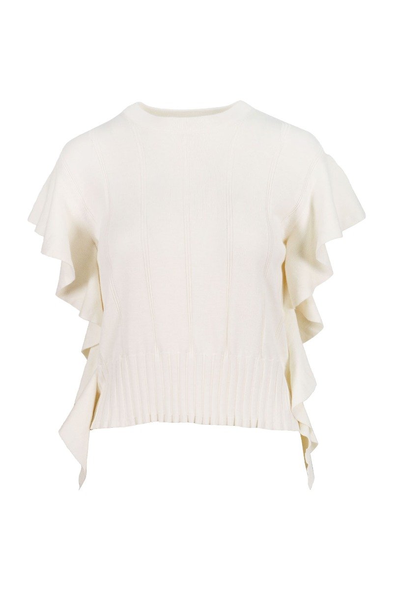 Ruffled Top Women Fashion Kenzo Paris Cotton-blend Sleeveless Mature Designed