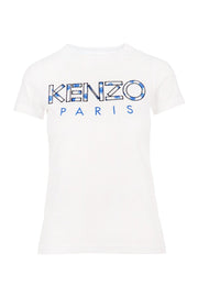 Kenzo Paris Roses T-Shirt Women Fashion Short-Sleeve Cotton Casual Tee 