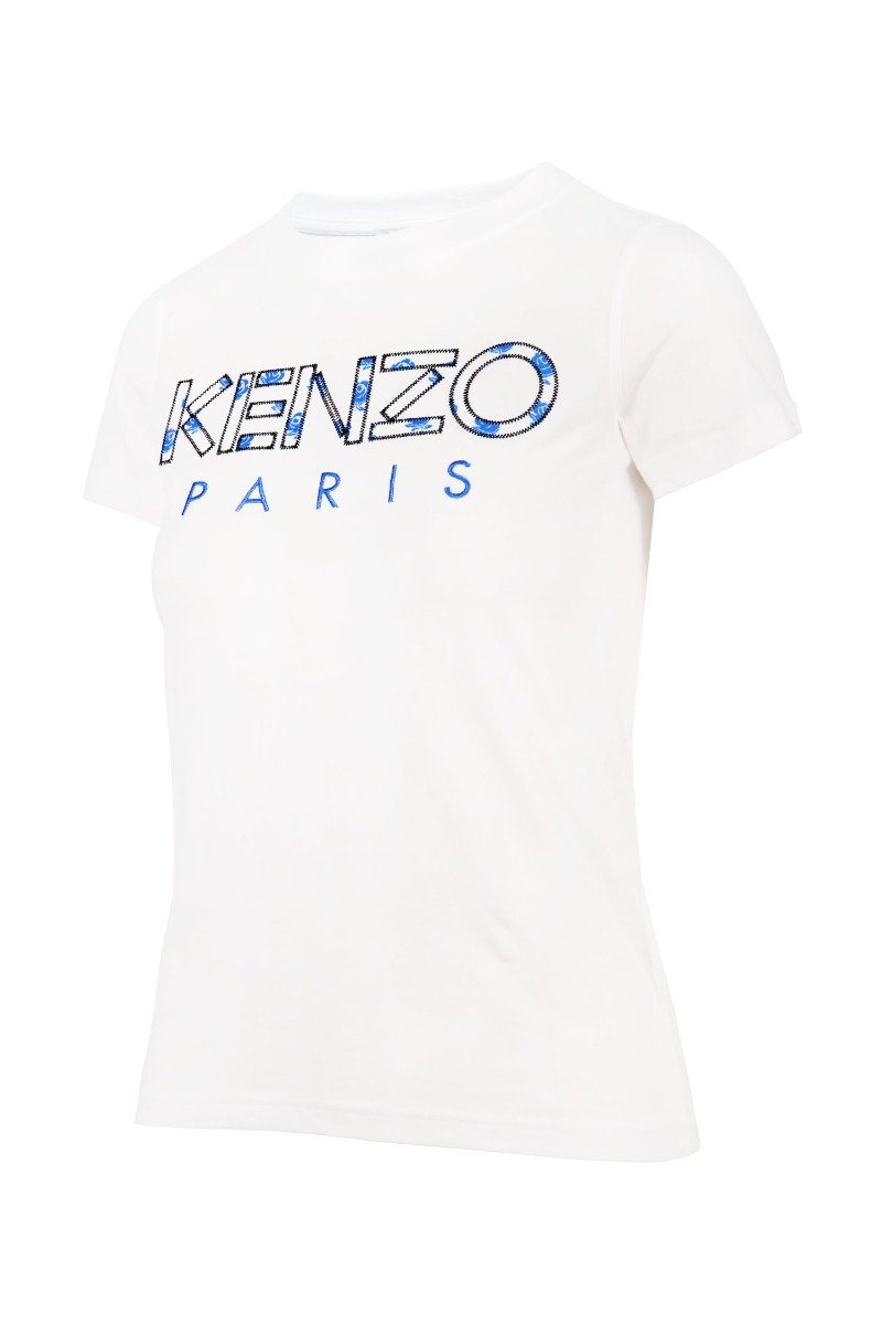 Kenzo Paris Roses T-Shirt Women Fashion Short-Sleeve Cotton Casual Tee 