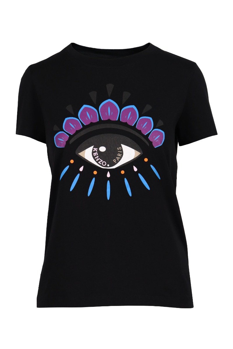 Eye T-shirt Kenzo Paris Short Sleeves Top Unisex Men Women Basic Casual 