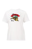 Bamboo Tiger T-Shirt Cotton Crew Neck Kenzo Paris Embroidery Logo Basic Casual