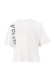 Kenzo Logo Sport Boxy T-Shirt Women Fashion Short-Sleeve Cotton Casual Sporty Tee Dropped-Shoulder