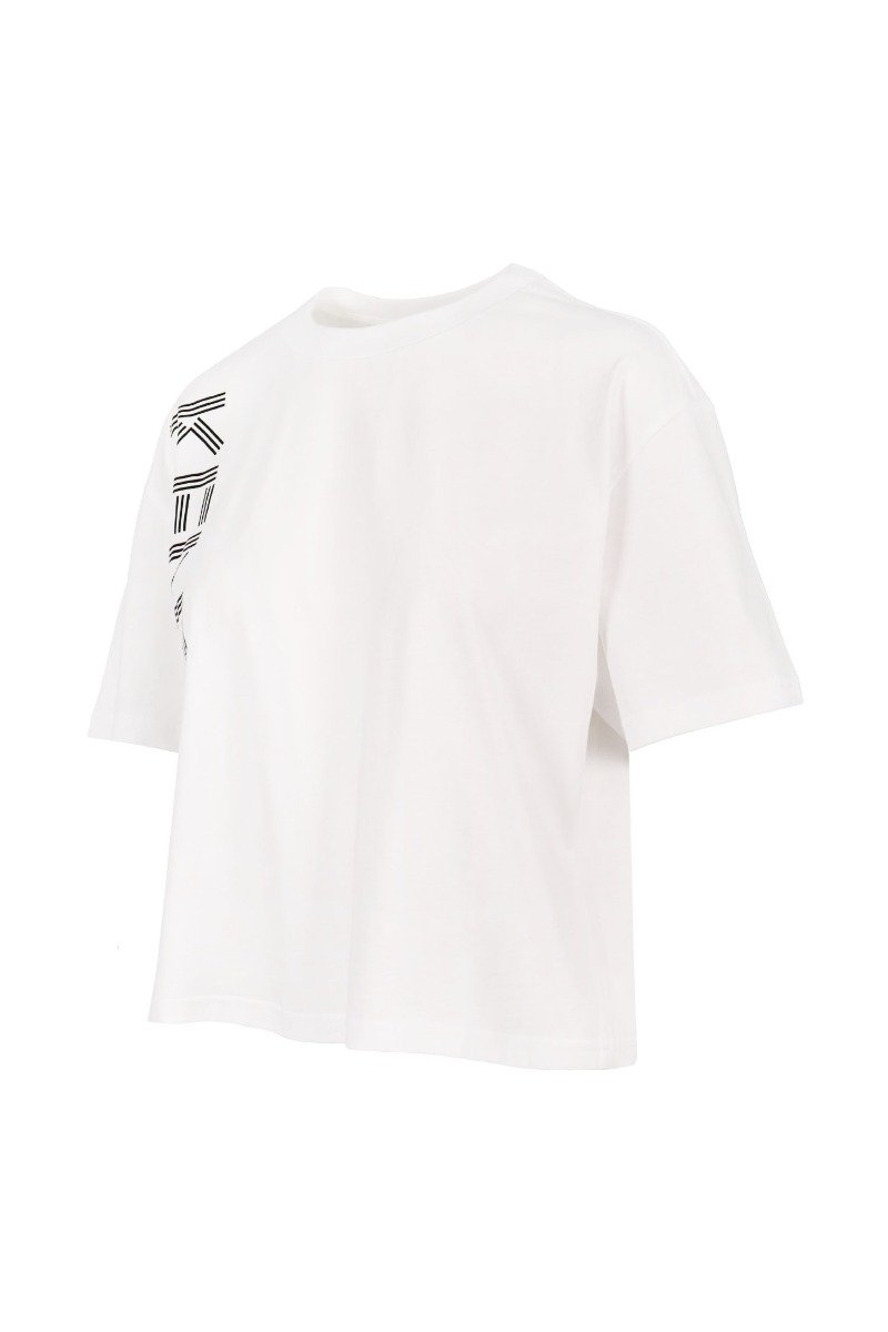 Kenzo Logo Sport Boxy T-Shirt Women Fashion Short-Sleeve Cotton Casual Sporty Tee Dropped-Shoulder